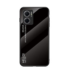 Silicone Frame Mirror Rainbow Gradient Case Cover LS1 for Xiaomi Redmi 10 Prime Plus 5G Black