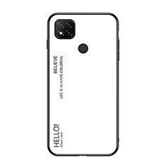 Silicone Frame Mirror Rainbow Gradient Case Cover LS1 for Xiaomi Redmi 10A 4G White