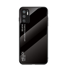 Silicone Frame Mirror Rainbow Gradient Case Cover LS1 for Xiaomi Redmi Note 11 SE 5G Black