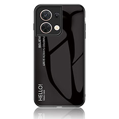 Silicone Frame Mirror Rainbow Gradient Case Cover LS1 for Xiaomi Redmi Note 13 5G Black