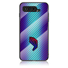 Silicone Frame Mirror Rainbow Gradient Case Cover LS2 for Asus ROG Phone 5 Ultimate Blue