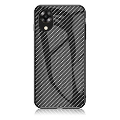 Silicone Frame Mirror Rainbow Gradient Case Cover LS2 for Oppo A17K Black
