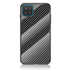 Silicone Frame Mirror Rainbow Gradient Case Cover LS2 for Samsung Galaxy A12 Nacho Black