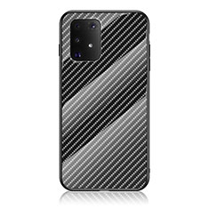 Silicone Frame Mirror Rainbow Gradient Case Cover LS2 for Samsung Galaxy A91 Black