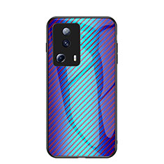 Silicone Frame Mirror Rainbow Gradient Case Cover LS2 for Xiaomi Mi 13 Lite 5G Blue