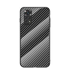 Silicone Frame Mirror Rainbow Gradient Case Cover LS2 for Xiaomi Redmi Note 11 4G (2022) Black