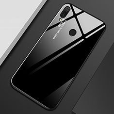 Silicone Frame Mirror Rainbow Gradient Case Cover M01 for Huawei Enjoy 9 Plus Black