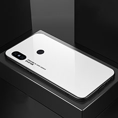 Silicone Frame Mirror Rainbow Gradient Case Cover M01 for Xiaomi Mi 6X White