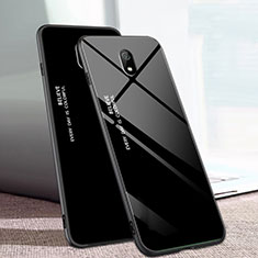 Silicone Frame Mirror Rainbow Gradient Case Cover M01 for Xiaomi Redmi 8A Black