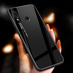 Silicone Frame Mirror Rainbow Gradient Case Cover M01 for Xiaomi Redmi Note 7 Pro Black