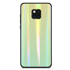 Silicone Frame Mirror Rainbow Gradient Case Cover M02 for Huawei Mate 20 Pro Green