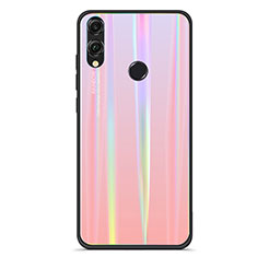 Silicone Frame Mirror Rainbow Gradient Case Cover R01 for Huawei Honor 8X Rose Gold