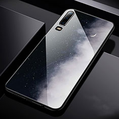 Silicone Frame Starry Sky Mirror Case Cover for Huawei P30 White