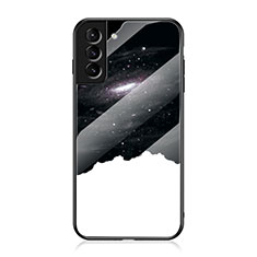 Silicone Frame Starry Sky Mirror Case Cover for Samsung Galaxy S22 5G White