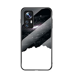 Silicone Frame Starry Sky Mirror Case Cover for Xiaomi Mi 12 5G White