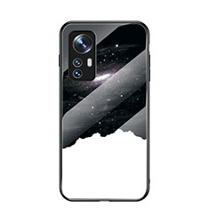 Silicone Frame Starry Sky Mirror Case Cover for Xiaomi Mi 12X 5G White