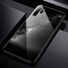 Silicone Frame Starry Sky Mirror Case for Huawei P30 Pro New Edition Dark Gray