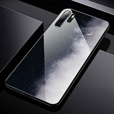 Silicone Frame Starry Sky Mirror Case for Huawei P30 Pro White