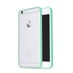 Silicone Gel Transparent Matte Finish Frame Cover for Apple iPhone 6 Plus Green