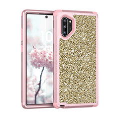 Silicone Matte Finish and Plastic Back Cover Case 360 Degrees Bling-Bling for Samsung Galaxy Note 10 Plus 5G Mixed