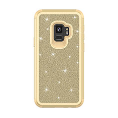 Silicone Matte Finish and Plastic Back Cover Case 360 Degrees Bling-Bling for Samsung Galaxy S9 Mixed