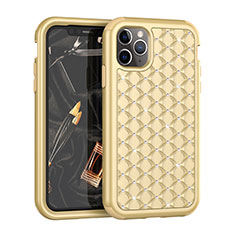 Silicone Matte Finish and Plastic Back Cover Case 360 Degrees Bling-Bling U01 for Apple iPhone 11 Pro Max Gold
