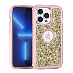Silicone Matte Finish and Plastic Back Cover Case 360 Degrees Bling-Bling YJ1 for Apple iPhone 13 Pro Mixed