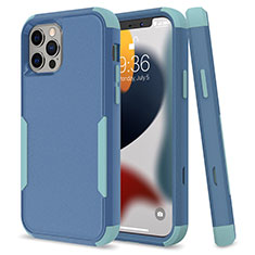 Silicone Matte Finish and Plastic Back Cover Case 360 Degrees for Apple iPhone 13 Pro Sky Blue