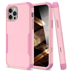 Silicone Matte Finish and Plastic Back Cover Case 360 Degrees for Apple iPhone 14 Pro Hot Pink