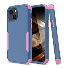 Silicone Matte Finish and Plastic Back Cover Case 360 Degrees for Apple iPhone 15 Mixed