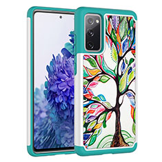 Silicone Matte Finish and Plastic Back Cover Case 360 Degrees JX1 for Samsung Galaxy S20 FE 5G Green