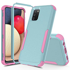Silicone Matte Finish and Plastic Back Cover Case 360 Degrees MQ1 for Samsung Galaxy M02s Colorful