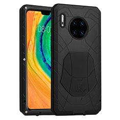 Silicone Matte Finish and Plastic Back Cover Case 360 Degrees R01 for Huawei Mate 30 Pro 5G Black