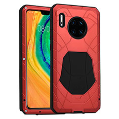 Silicone Matte Finish and Plastic Back Cover Case 360 Degrees R01 for Huawei Mate 30 Pro 5G Red