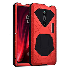 Silicone Matte Finish and Plastic Back Cover Case 360 Degrees R01 for Xiaomi Mi 9T Red