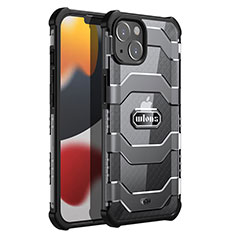 Silicone Matte Finish and Plastic Back Cover Case 360 Degrees U02 for Apple iPhone 13 Mini Black
