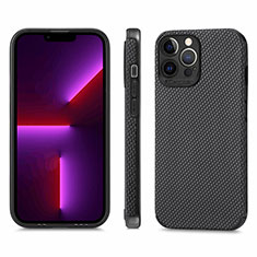 Silicone Matte Finish and Plastic Back Cover Case 360 Degrees U04 for Apple iPhone 13 Pro Black