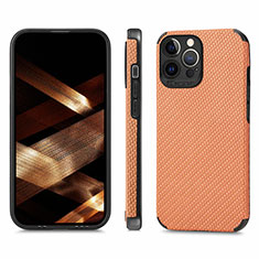 Silicone Matte Finish and Plastic Back Cover Case 360 Degrees U04 for Apple iPhone 14 Pro Max Orange