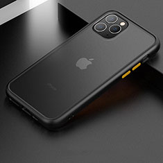 Silicone Matte Finish and Plastic Back Cover Case for Apple iPhone 11 Pro Black