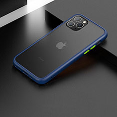 Silicone Matte Finish and Plastic Back Cover Case for Apple iPhone 11 Pro Blue