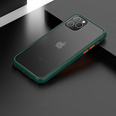Silicone Matte Finish and Plastic Back Cover Case for Apple iPhone 11 Pro Max Green