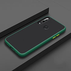 Silicone Matte Finish and Plastic Back Cover Case for Huawei Enjoy 10 Plus Green