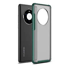 Silicone Matte Finish and Plastic Back Cover Case for Huawei Mate 40 Pro+ Plus Green