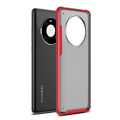 Silicone Matte Finish and Plastic Back Cover Case for Huawei Mate 40E 4G Red