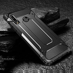 Silicone Matte Finish and Plastic Back Cover Case for Huawei Nova 4e Black