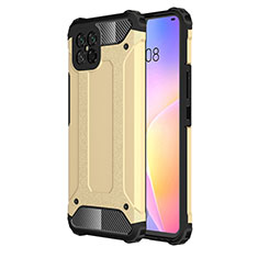 Silicone Matte Finish and Plastic Back Cover Case for Huawei Nova 8 SE 5G Gold