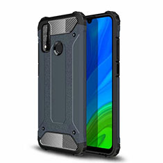 Silicone Matte Finish and Plastic Back Cover Case for Huawei Nova Lite 3 Plus Blue