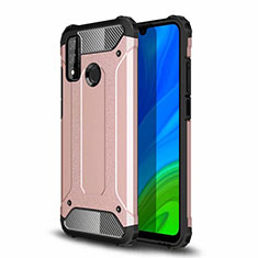 Silicone Matte Finish and Plastic Back Cover Case for Huawei Nova Lite 3 Plus Rose Gold