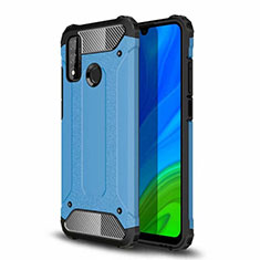 Silicone Matte Finish and Plastic Back Cover Case for Huawei Nova Lite 3 Plus Sky Blue