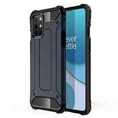 Silicone Matte Finish and Plastic Back Cover Case for OnePlus 8T 5G Navy Blue